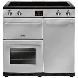 Belling Farmhouse 90EI Electric Induction Range Cooker Silver